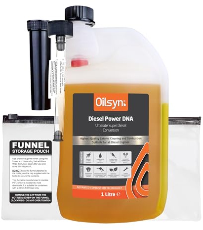 Oilsyn Diesel Power DNA - Super Diesel Fuel Conversion - 1 Litre | 2-EHN Cetane, Orisyn Ester Lubricant, CarbonCode Detergent & Polyetheramine Carbon Removal - Converts Pump to Super Diesel