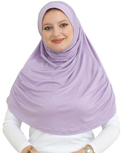Prien Kopftuch für Damen, Lang Muslim Hijab Frauen, Türkisch Khimar Schal Islamische Kleidung, Konfektionshijab Kopftücher Kleider, Muslimische Sport Head Scarf Set