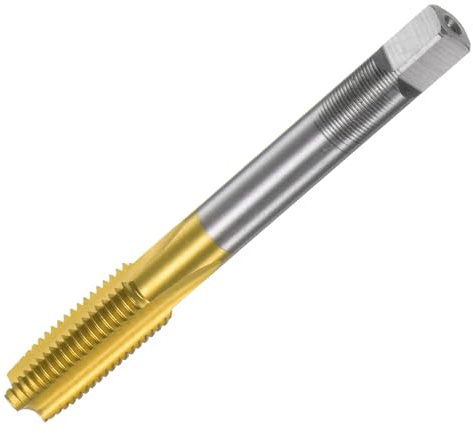 QUARKZMAN Metrisches Gewindebohrer M10 x 1.25 H2 Titanbeschichtet M35 Hochgeschwindigkeitsstahl Gerade Nut Schraubengewinde Fräsmaschine Gewindeschneider Gewindeschneidwerkzeug