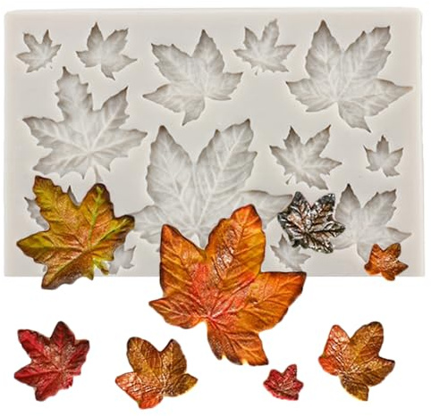 MINFEIDMS Moule en silicone en forme de feuille d'arbre pour décoration de gâteaux, pâte à sucre, chocolat, pâte à sucre, pâte polymère