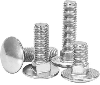 10 teile/los M4 M5 10-30mm Länge Schlossschraube 304 Edelstahl Rundkopf Vierkantschraube(25mm,10PCS_M4)