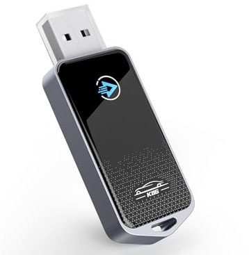 CarPlay Wireless Adapter Mini Edition - Wireless CarPlay Adapter für iPhone,Wandelt Verkabeltes in Drahtloses , Kompatibel mit iOS 10+ und Autos ab 2015, Plug & Play, BT 5.2, Wireless Dongle (USB A+C)