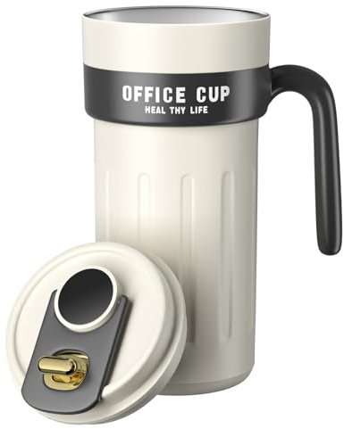 Homealexa 650 ml Kaffeebecher to go Termokaffeebecher 316 Edelstahl Isolierbecher Reisebecher Travel Coffee Mug auslaufsicher Autobecher mit Deckel und Griff