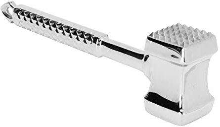 GZKDKZB Martillo ablandador de Carne, Martillo de Carne de Acero Inoxidable con Mango, ablandador de Carne de Alta Resistencia, para ablandar bistec, Ternera, Pollo, Cordero, fácil de Limp