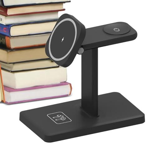 Stazione di ricarica senza fili,stazione di ricarica per telefono senza fili | docking station per caricabatterie rapido da 15 W | Supporto per caricabatterie per telefono portatile, supporto