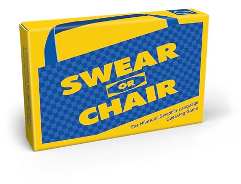 Bubblegum Stuff - Swear or Chair - Adult Party Game of Scandinavian Swear Words vs Furniture Names - Fun Group Word Game for Adults - Stocking-Filler Gift - 56 Game Cards