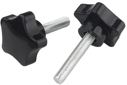 M8 x 30, 2 vis moletées M8, vis de serrage en alliage de zinc avec aile en métal et têtes moletées plates, pour machines électroniques et pièces de rechange