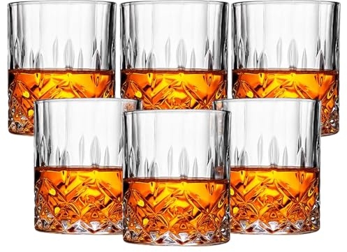 Fyearfly Lot de 6 verres à whisky, 300 ml, pour jus, eau, cocktail
