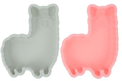 TOPPERFUN Moule à Gâteau Design Alpaga 2pcs Résistant Haute Température en Silicone pour Pâtisserie Créative en Boulangeries et Cafés