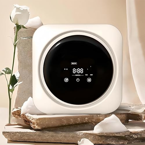 2 in 1 Mini Portable Washer and Dryer Combo, Mini Washing Machine with LCD Control Panel, Stainless Steel Drum, Washing Capacity 0.3kg for Small Items of Clothing, Underwear, and Socks,Desktop