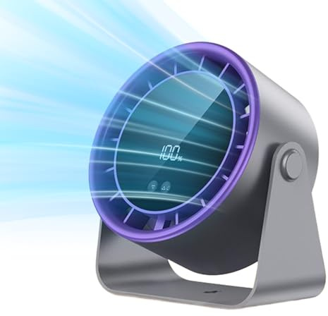 Mini Desk Fan - Portable Personal Cooling, Quiet Desktop Airflow Device | USB Powered Small Ventilator for Office Dorm Bedroom Study Travel Camping Outdoor Indoor Use Lightweight Compact Efficient Des