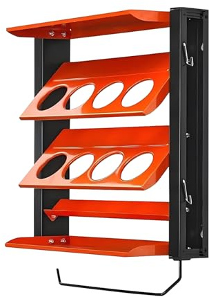 BONJUME Dosenhalter, Sprühflaschenregal Wandregal Dosenhalter Aufbewahrungsschrank Robuster Spraydosenhalter Werkstatt Halterung für Farbflaschen 8 Schlitzen Sprühdosenhalter für Garage Zuhause
