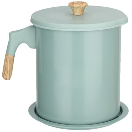 Colador de Aceite 1,4 L de Acero Inoxidable para Filtrar y Guardar | Malla Fina Extraíble, Rejilla Filtrante, Asa Cómoda, Reutiliza Aceite de y Retiene Residuos Grasos
