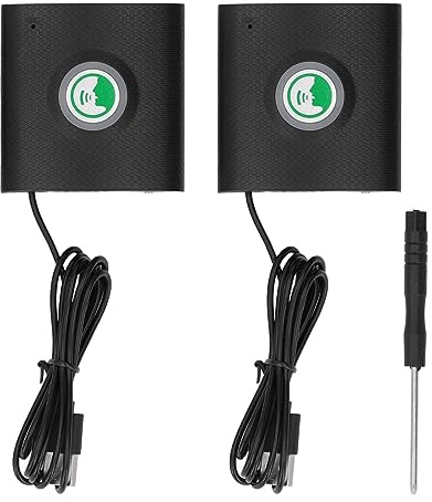 ZenithAur expanderbar 2 Way Talk-dörrklocka med justerbara högtalare för lägenheter/villor, en smart röstdörrklocka för aldrig försvunna besökare (Svart)