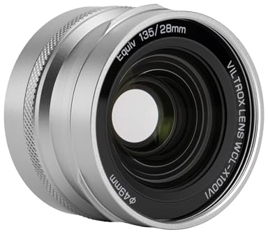 VILTROX WCL-X100VI Weitwinkelkonverter kompatibel mit Fuji X100-Kameraserie 0,8X Weitwinkel (Silber)