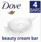 Dove Original Beauty Bar Soap with ¼ moisturising cream for softer, smoother, healthier-looking skin 4x 90 g