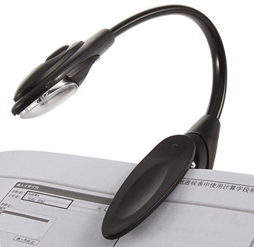 Gemini_mall® Mini White LED Clip On Booklight Portable Travel Book Reading Light Lamp