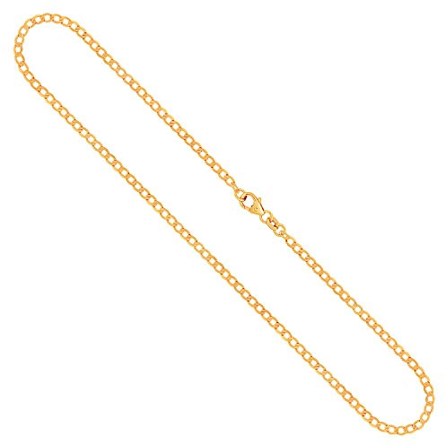 EDELIND Goldkette Herren Damen 333 585 Echtgold - 2.6 mm Panzerkette Gelbgold auch 375 750 - Unisex Halskette mit Geschenkbox