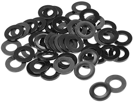 sourcing map Rondelle Plate Nylon Pour 14mm ID Vis Boulon 27mm OD 2.5mm Épais 50Pcs