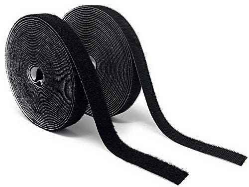Hochwertiges Klettband selbstklebend extra stark - 8 Meter in Schwarz - 20mm breit - Klettband mit Klebestreifen/Klebeband/Klebepad - Original Protecticure