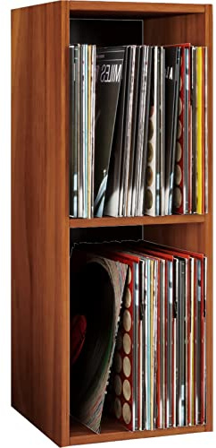 VCM CD/DVD Regal 34x30x72 cm 2 Fächer Holzwerkstoff CDs DVDs Büro | Medienregal für CDs und DVDs - Wohn- oder Medienzimmer - für Musik- und Filmliebhaber - Holzwerkstoff