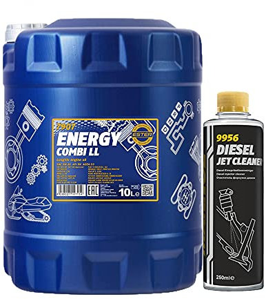 MANNOL 10l, 7907 Energy Combi LL 5W-30 Longlife III + Diesel Jet Cleaner Düsenreiniger - Kraftstoff Additiv 250 ml