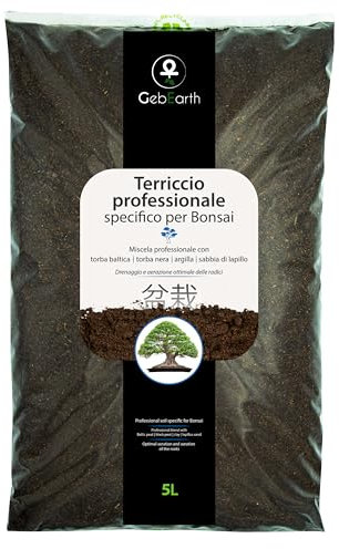GebEarth® - Terriccio Specifico per Bonsai | Substrato Professionale per Radici più Forti e Aerazione Ottimale 【5L】