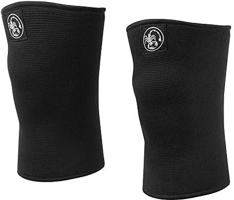 Scorpion Power Lifting Double Ply Titan Kniebandagen Stützende elastische Polyester-Mischung Kniebandagen für Gewichtheben (X-Large, Schwarz)