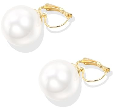 Huge Tomato Große Perlenohrringe hängend, Ohrhänger Vintage baumeln Ohrringe für Frauen, Gold plattiert Verschluss hypoallergene Ohrringe Schmuck Geschenk für Muttertag,Geburtstag,Valentinstag