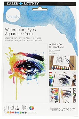 Daler Rowney Simply Eyes Aktivitäts-Set, Aquarellfarbe, DIY, Machen Sie Ihre eigene Kunst, ideal als Geschenke für Kinder, Erwachsene, Anfänger und Hobbyisten