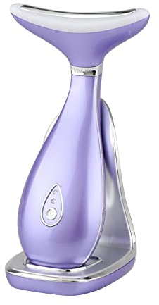 VRAIKO Lily Neck Face Massager, Face Sculpting Tool, Skin Rejuvenation Device with Thermal, Triple Action LED and Vibration, for Anti-Aging, Lifting and Tightening Sagging Skin