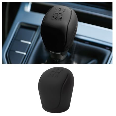 JNNJ Funda Suave Para Pomos De Palanca De Cambios, Protector La Cubierta La Perilla De La Palanca Cambios Del Coche Silicona, Pomo Palanca Marchas Perilla Cambio Accesorio Recambio(Negro)