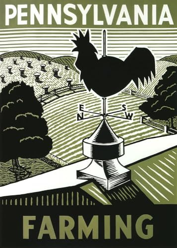 Pennsylvania Farming Weathervane Poster Print - Apple Collection Vintage (18 x 24)