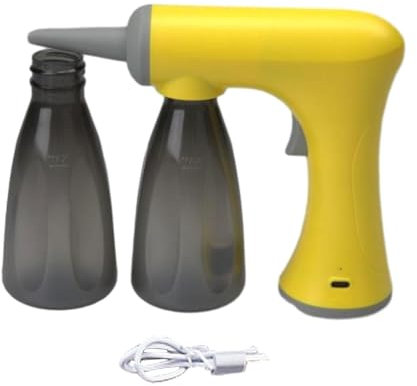 Amagogo Electric Bubble Device Hairdressing Styling Tool Hair Steamer Professional with 2 Bottles Salon Accesory for Hair Perming, Yellow