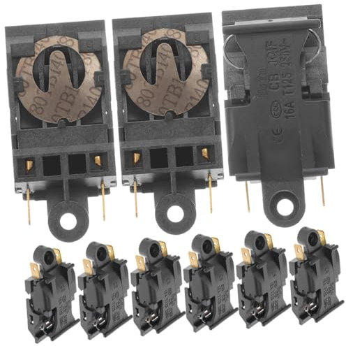 SOLUSTRE 20 Stück Wasserkocher Schalter Thermostatschalter Grenzkontrolle Thermischer Metall Temperaturschalter Metallschalter Temperaturschalter Für Zuhause Thermostat Temperatur