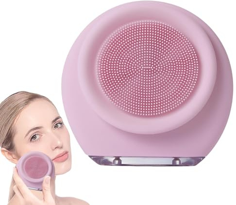 Spazzola elettrica per il viso, delicata spazzola per il viso in silice, spazzola impermeabile per la pulizia del viso, efficace detergente viso per pelle chiara, perfetta per famiglia, compleanni,