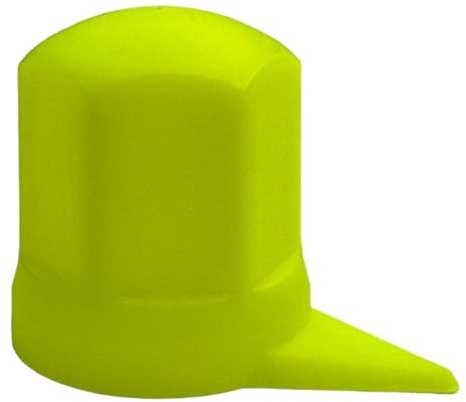 MelTruck Radmutterkappen mit Positionsanzeige Ø32 mm Schutz Abdeckung für LKW Schrauben (60, Neon gelb, Höhe - 54,5 mm)
