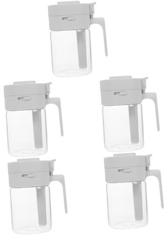 Amosfun 5 Pz saliera per condimenti contenitore per peperoni spargisale e gourmet barattolo ermetico contenitore caffe stagionatura bottiglia di condimento contenitori per spezie pp