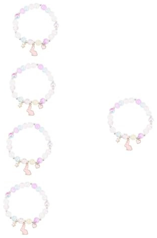 DEARMAMY 5St Erdbeer Armband Hasenarmband für Mädchen Armband für kleine Mädchen Hasenarmband für Kinder armbänder für kinder ostern Hasengeschenk Schmuck