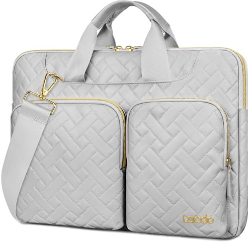 Lacdo 360° Protectora 14 Pulgadas Funda Portátiles para HP Dell ASUS Acer Chromebook 14, HP Stream, Dell Inspiron, IdeaPad, Acer Spin, ASUS ZenBook Computer Bag, Gris Espacial