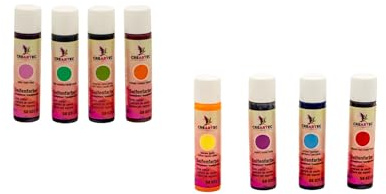CREARTEC Colorant de savon naturel transparent, fabrication de savon/créations de savons, couleurs : rose de thé, violet, gentiane, tuliprot, orange, vert olive, menthe, rose - 80 ml - Fabriqué en