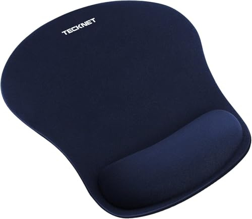 TECKNET Mauspad mit Gelkissen, Ergonomisches Wasserdicht Mousepad | Komfort Mausmatte mit Handgelenkpolster Handauflage, für Büro/Home Alle Maus Office Heim Computer Laptop
