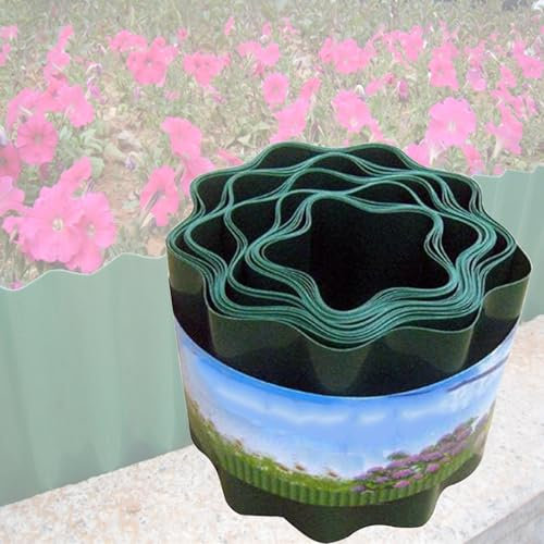 GOCHUSX Garten-Plastikzaun-Kante, Garten- Und Landschaftsbegrenzungen, Flexible Rasenbegrenzung, Blumenbeetbegrenzung Hohe Rasenbegrenzung Für Blumengarten, Terrasse(20x900cm-1PC)