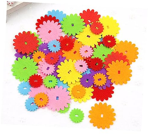 BESTonZON 5 Sätze DIY liefert Blumenverzierung Filzblumen selber machen Filzblumen zum Basteln kinder deko bastelset blumen aufkleber kinder gestanzte Filzblumen Bastelfilzblumen