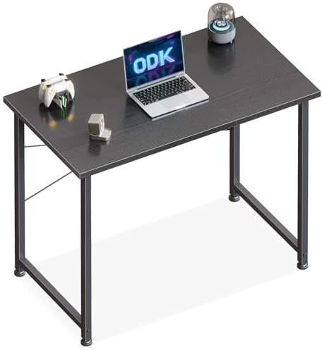 ODK 80x40 cm Desk, Computer Desk for Home Office, Black | Small Study Office Table for Small Space, Easy Assembly