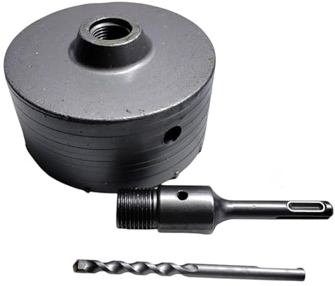 Sega a Tazza per Muro Cemento Corona Carotatrice a Secco + Adattatore SDS PLUS + Punta Centraggio diametro 110 mm