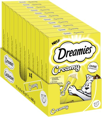 DREAMIES Creamy Multipack mit köstlichem Käse, 11x4x10g