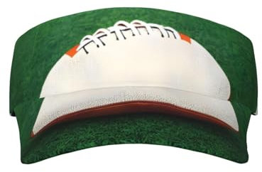 Schirmcap Rugby Ball Baseballmütze Mit Sonnenvisier Visoren Cap Atmungsaktiv Sonnenhut Für Herren Damen Tennis