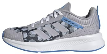 adidas Unisex niños Minecraft Fortarun 4.0 Shoes Junior, Glory Grey/Glory Grey/Lucid Ray Blue, 38 2/3 EU