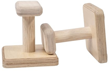 Handstandständer Mini für Calisthenics, 15x15 cm Basis, 16 cm Höhe, Holz Parallettes